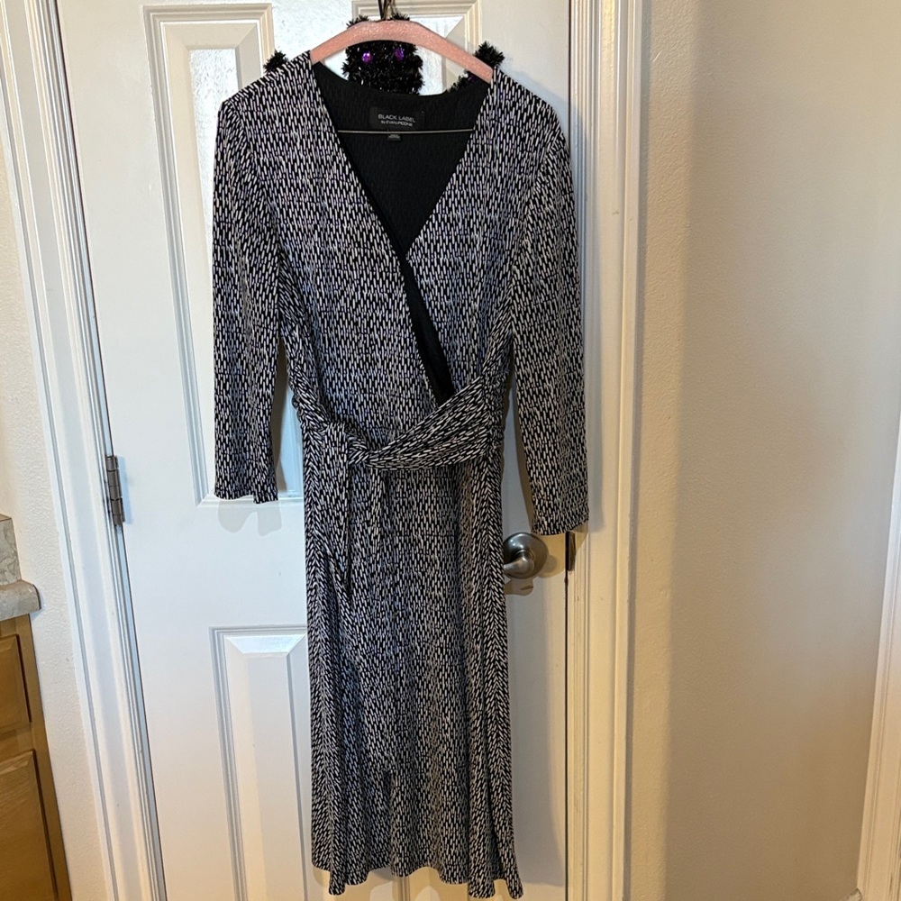 Wrap dress black label by Evan Picone purchased at JCPenney‘s